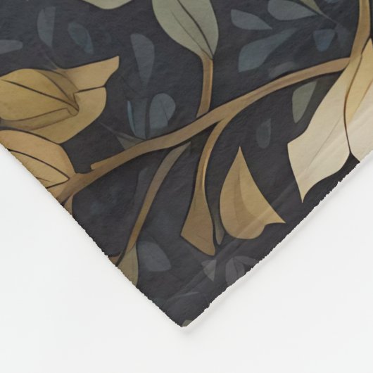 Schöne Eule und Jasmine-Blume Fleecedecke (Ecke)