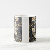 Schöne Eule und Jasmine-Blume Kaffeetasse (Mittel)