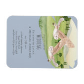 Schöne Eulen-Hochzeit Magnet (Horizontal)