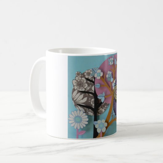 schöne Eulen-Tasse Kaffeetasse (Vorderseite Links)