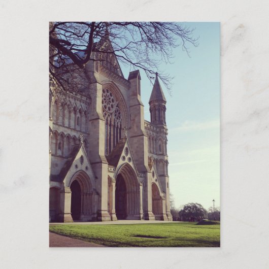 Schöne europäische Kathedrale Postkarte (Vorderseite)