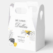 Schöne exotische Blätter Weißer Hintergrund Gefäll Geschenkschachtel (Geöffnet)