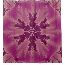 Schöne exotische Blume Lila Schatten Duschvorhang