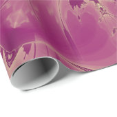 Schöne exotische Blume Lila Schatten Geschenkpapier (Rolleneckpunkt)