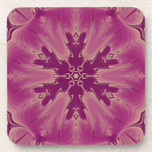 Schöne exotische Blume Lila Schatten Getränkeuntersetzer (Vorderseite)