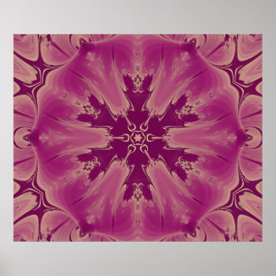 Schöne exotische Blume Lila Schatten Poster