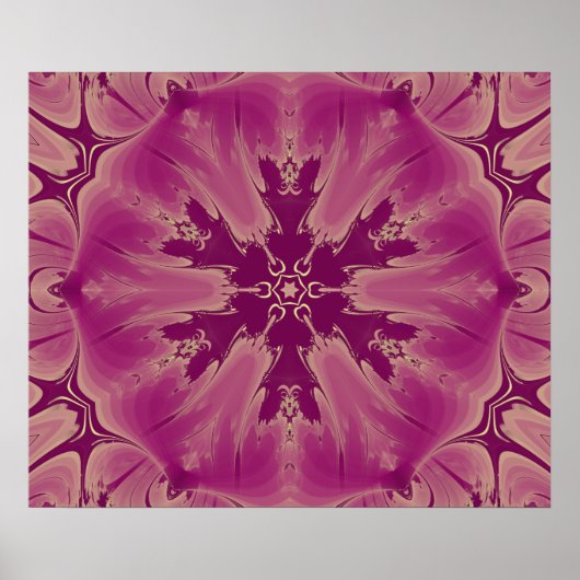 Schöne exotische Blume Lila Schatten Poster (Vorne)