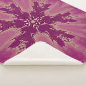 Schöne exotische Blume Lila Schatten Sherpadecke (3/4)