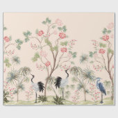 Schöne exotische Chinoiserie Tapete. Handgezeichne Geschenkpapier (Flach)