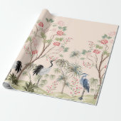 Schöne exotische Chinoiserie Tapete. Handgezeichne Geschenkpapier (Ungerollt)
