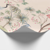 Schöne exotische Chinoiserie Tapete. Handgezeichne Geschenkpapier (Ecke)