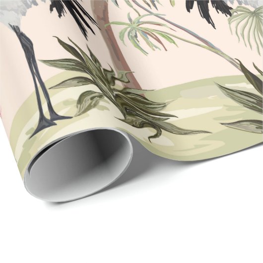 Schöne exotische Chinoiserie Tapete. Handgezeichne Geschenkpapier (Rolleneckpunkt)