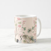 Schöne exotische Chinoiserie Tapete. Handgezeichne Kaffeetasse (VorderseiteRechts)