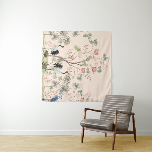 Schöne exotische Chinoiserie Tapete. Handgezeichne Wandteppich (Beispiel (Horizontal))