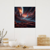 Schöne extrarestriale Welt Poster (Küche)