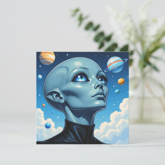 Schöne Extraterrestrische Alien (Stehend Vorderseite)