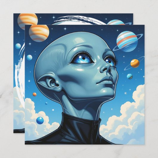 Schöne Extraterrestrische Alien (Vorne/Hinten)