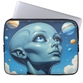 Schöne Extraterrestrische Alien Laptopschutzhülle (Vorderseite)