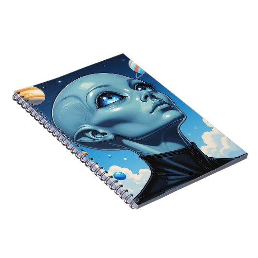 Schöne Extraterrestrische Alien Notizblock (Rechte Seite)