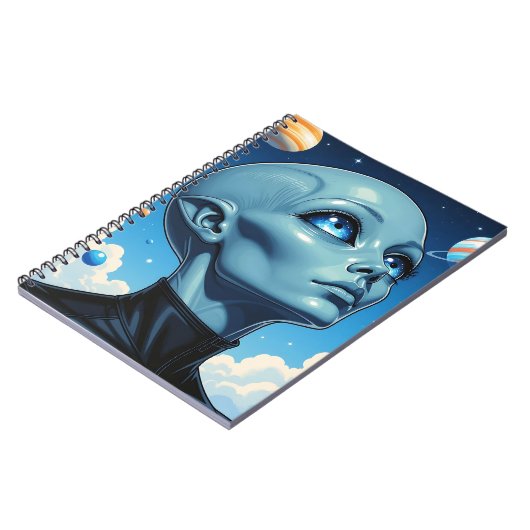 Schöne Extraterrestrische Alien Notizblock (Linke Seite)