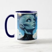 Schöne Extraterrestrische Alien personalisieren Tasse (Links)