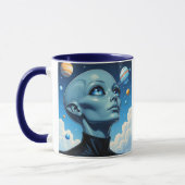 Schöne Extraterrestrische Alien personalisieren Tasse (Links)