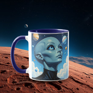 Schöne Extraterrestrische Alien personalisieren Tasse