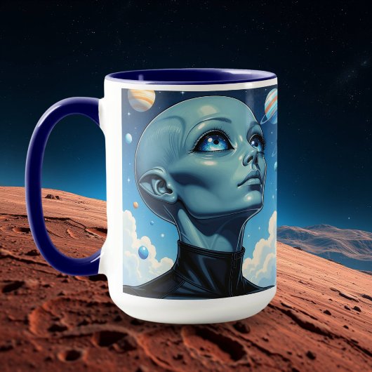 Schöne Extraterrestrische Alien personalisieren Tasse