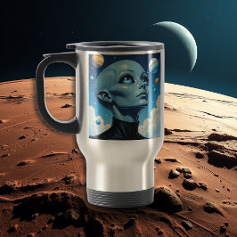 Schöne Extraterrestrische Alien Reisebecher
