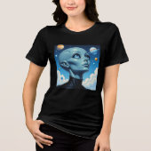 Schöne Extraterrestrische Alien Tri-Blend Shirt (Vorderseite)