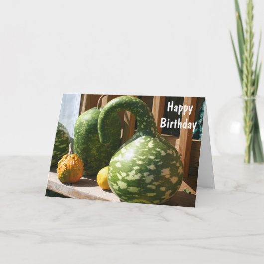 Schöne Extravagante Gourds Natur Geburtstag Karte (Vorderseite)