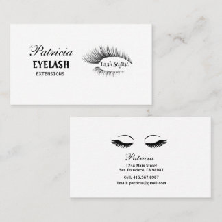 Schöne Eyelash-Erweiterungen Techniker Lashes Visitenkarte