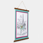 Schöne Fahrt (Französisch) Wandteppich Mit Holzrahmen (Gewinkelt)