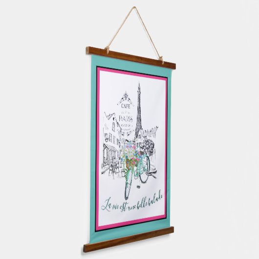 Schöne Fahrt (Französisch) Wandteppich Mit Holzrahmen (Gewinkelt)