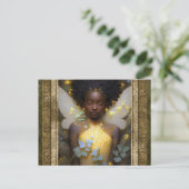 Schöne Faia Fantasy Kunst Postkarte (Stehend Vorderseite)