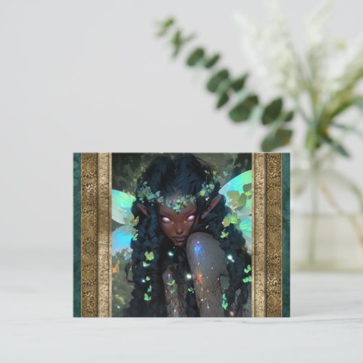 Schöne Faia Fantasy Kunst Postkarte (Stehend Vorderseite)