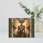 Schöne Faia Fantasy Kunst Postkarte (Stehend Vorderseite)