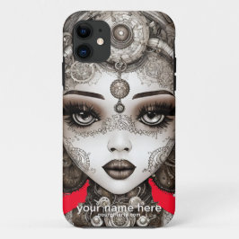 SCHÖNE FAIRE FACE STEAMPUNK SCHWARZ-WEISS Case-Mate iPhone HÜLLE