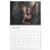 Schöne Fairies Fantasy Mystic Magic Template Kalender (Mär 2027)