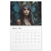 Schöne Fairies Fantasy Mystic Magic Template Kalender (Feb 2026)