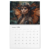 Schöne Fairies Fantasy Mystic Magic Template Kalender (Jan 2026)