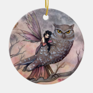 Schöne Fairy and Owl Ornament