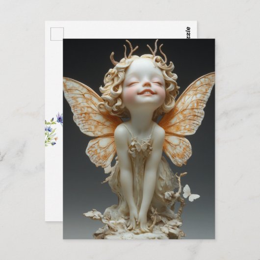 Schöne Fairy Antenna Spitzen Flügel Schmetterlinge Postkarte (Vorne/Hinten)