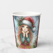 Schöne Fairy Frohe Weihnachten Pappbecher (Rückseite)