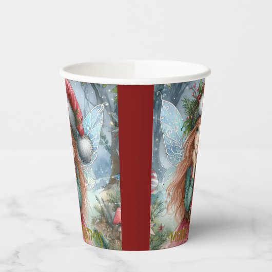 Schöne Fairy Frohe Weihnachten Pappbecher (Links)