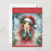 Schöne Fairy Frohe Weihnachten Postkarte (Vorne/Hinten)