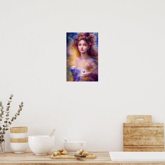Schöne Fairy Girl ai art Poster (Küche)