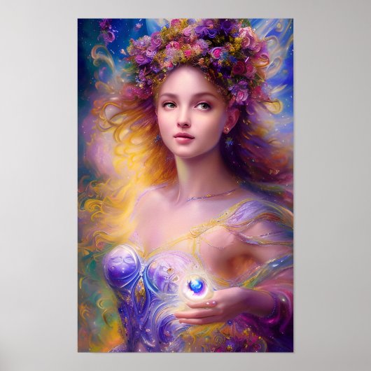 Schöne Fairy Girl ai art Poster (Vorne)