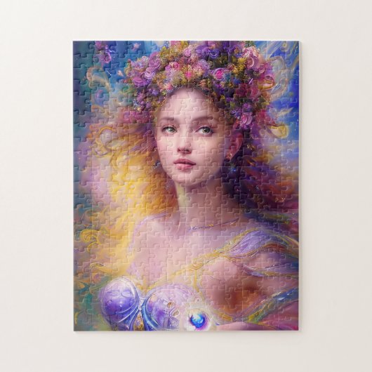 Schöne Fairy Girl ai art Puzzle (Vertikal)