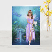 Schöne Fairy Jeden Anlaß Grußkarte Karte (Gelbe Blume)